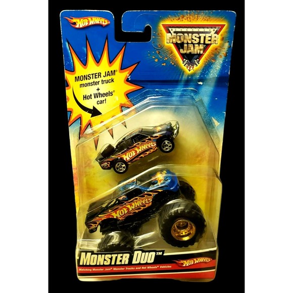 2009 Hot Wheels Monster Jam Matching Monster Truck + Hot wheels Car! Monster Duo - Picture 2 of 13